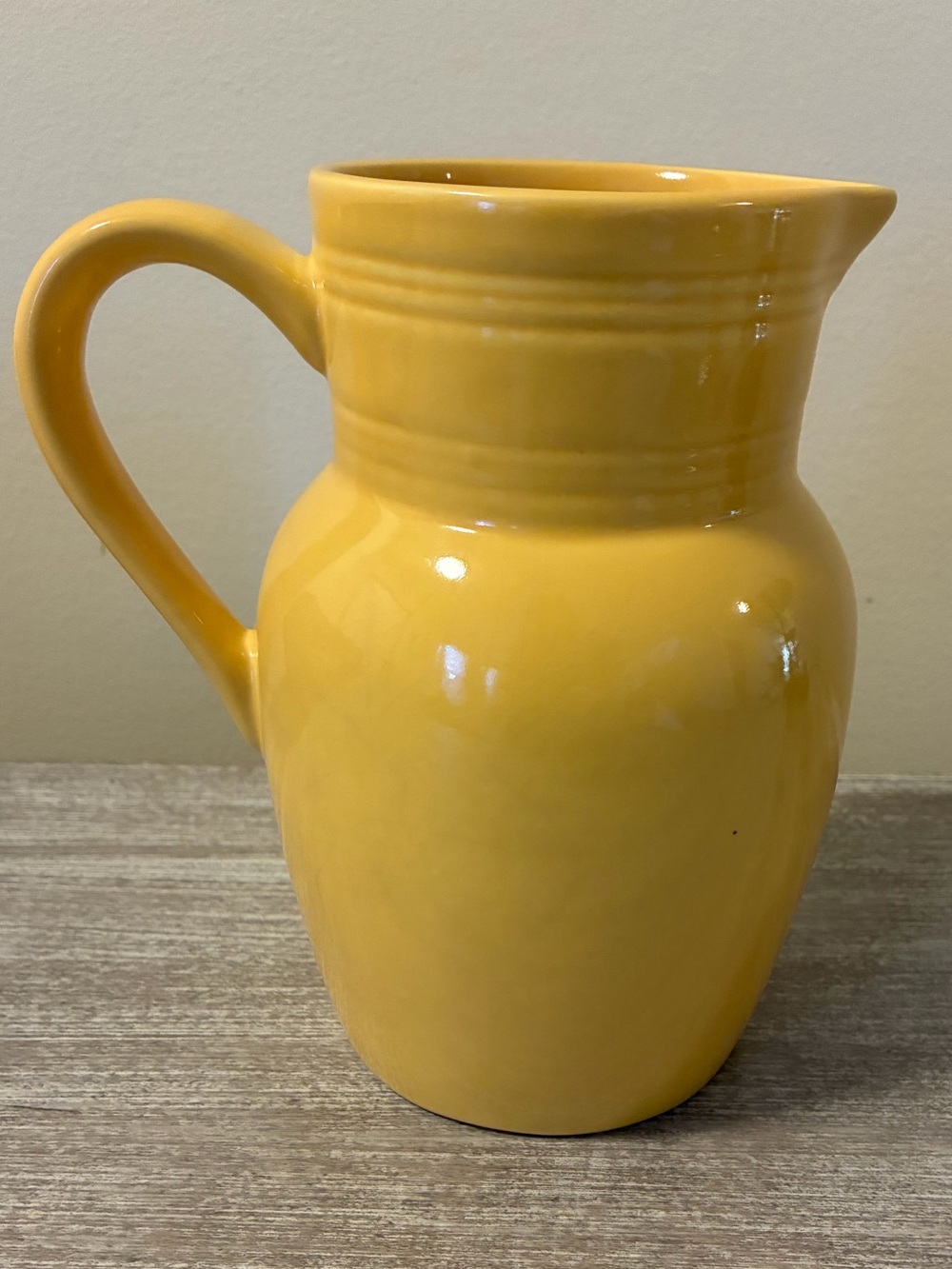 Cerind Porcelana Vitro Portugal Vintage Yellow Pitcher